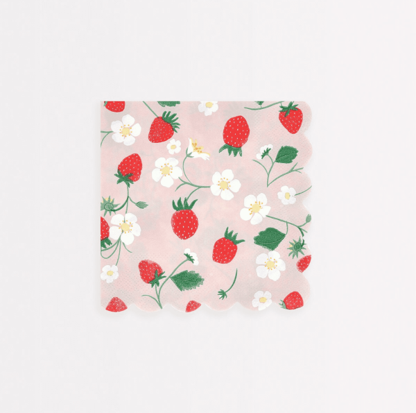 Strawberry Pattern Small Napkins